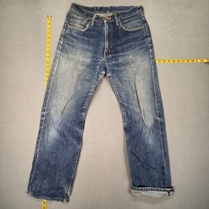 Edwin 505X Jeans Mens Selvedge Blue Straight Distressed Faded Denim Fits 29x30
